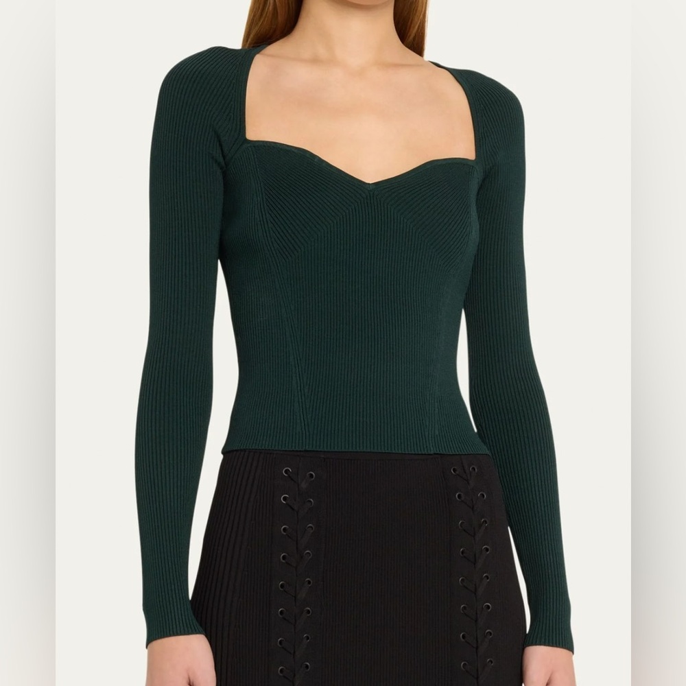 Simkhai Giuliana Top in Emerald Green